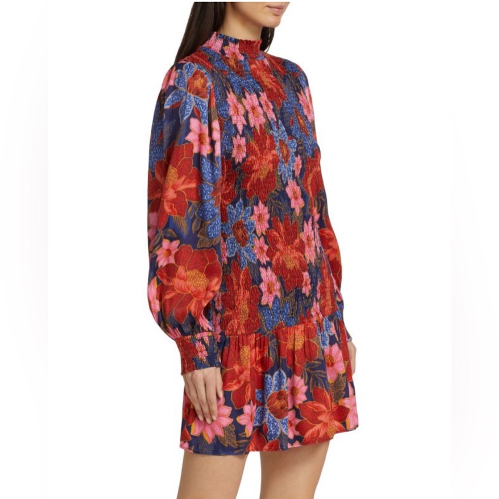 FARM Rio Garden Smocked Mini Dress
